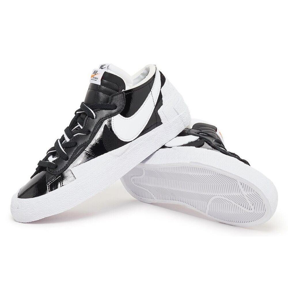 Nike Blazer Low Sacai Black Patent Leather Men's Shoes Size 14